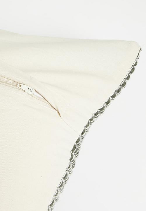 Sixth Floor - Woven Cushion Cover - Moss & Natural