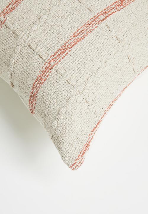 Sixth Floor - Jordan Stripe Cotton Woven Cushion Cover - Rust