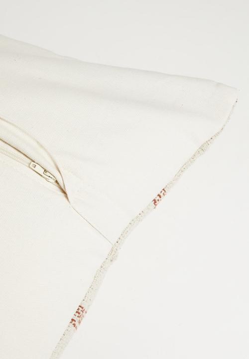 Sixth Floor - Jordan Stripe Cotton Woven Cushion Cover - Rust