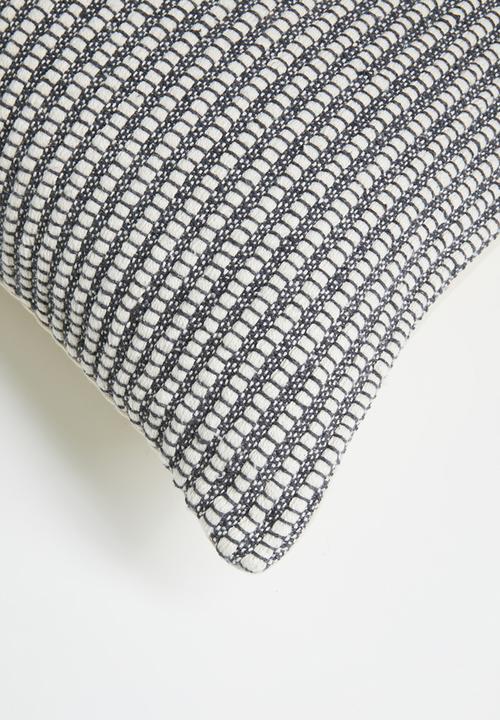 Sixth Floor - Woven Cushion Cover - Charcoal & Natural