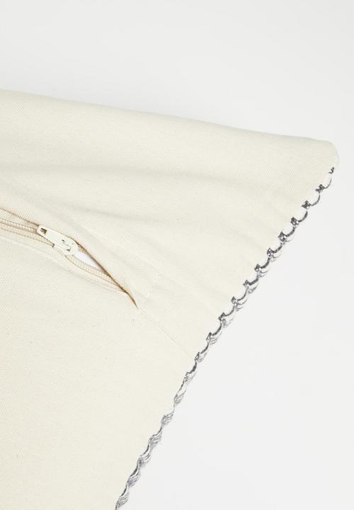 Sixth Floor - Woven Cushion Cover - Charcoal & Natural