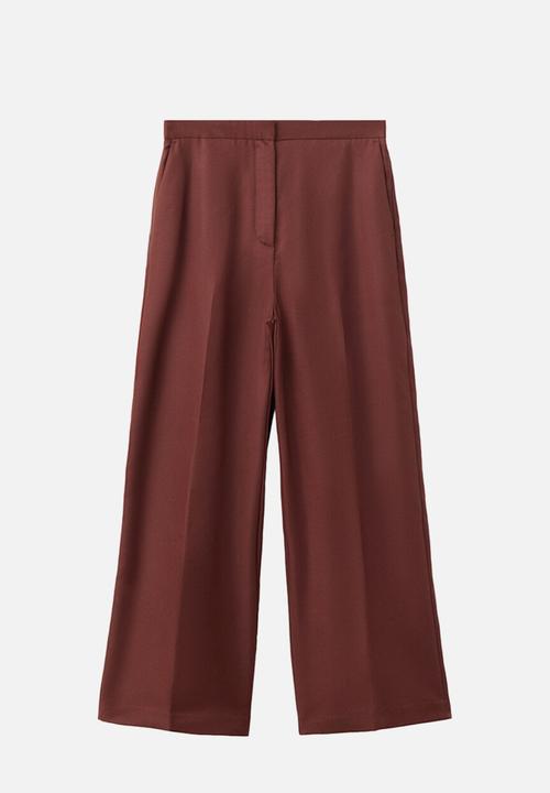 MANGO - Trousers fluid - medium orange