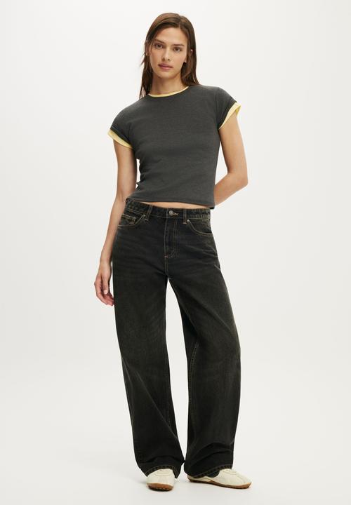Cotton On - 91 Straight Jean - Undone Black