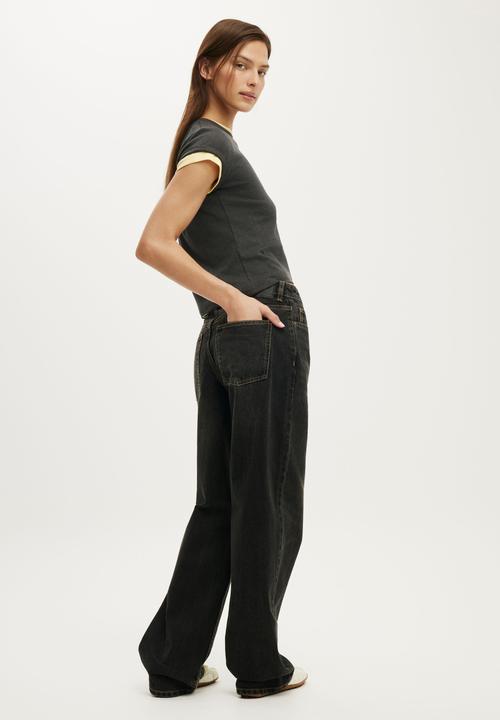 Cotton On - 91 Straight Jean - Undone Black