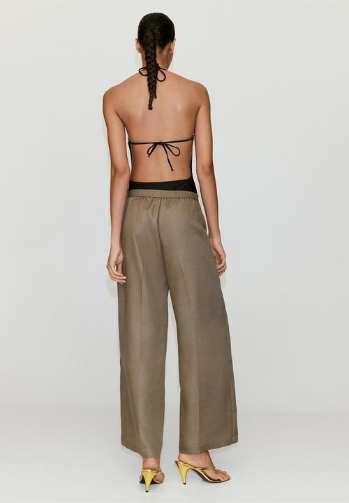MANGO - Trousers fluid - medium beige
