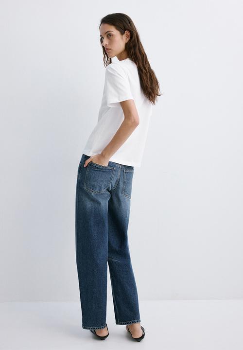 MANGO - T-shirt coffee - white