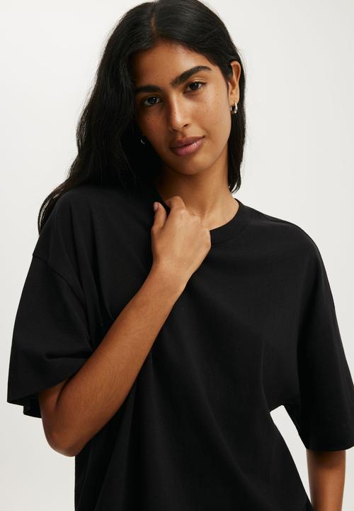 Cotton On - Boxy Short Sleeve Tee - Black
