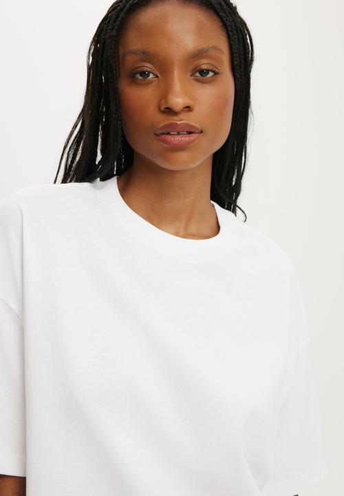Cotton On - Boxy Short Sleeve Tee - White