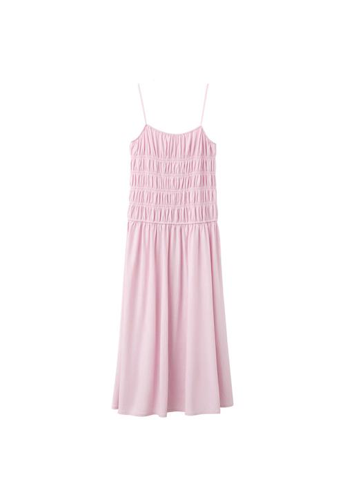 MANGO - Dress smocki - light/pastel pink