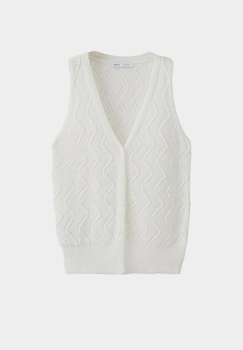 MANGO - Vest sitona - natural