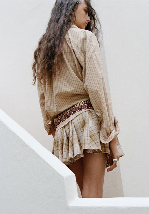 MANGO - Skirt gala - brown