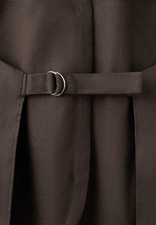 MANGO - Vest petunia - dark brown