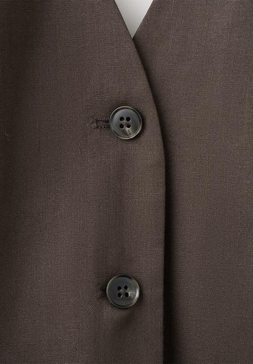 MANGO - Vest petunia - dark brown