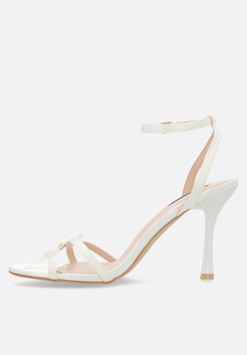 Be Mine - Sharly open toe stiletto heel ankle strap - ivory satin