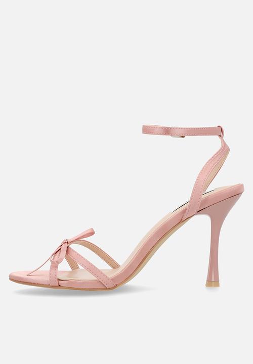 Be Mine - Sharly open toe stiletto heel ankle strap - blush satin