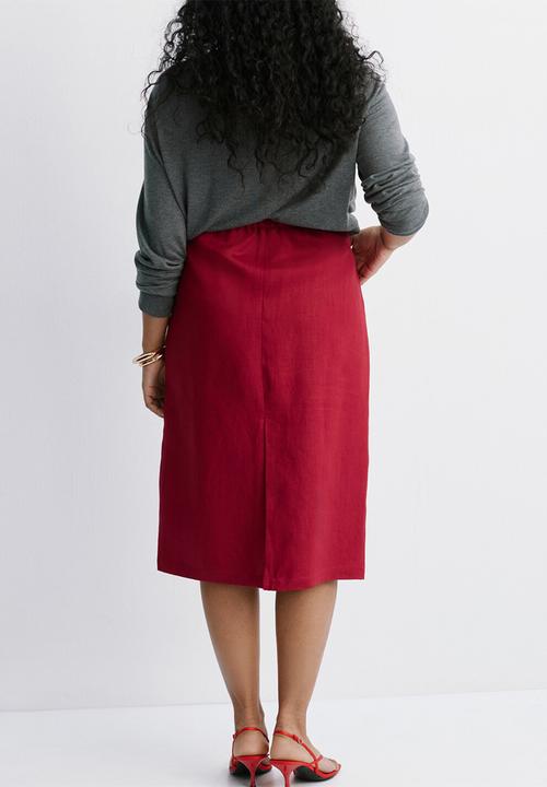 MANGO - Plus skirt fred - red