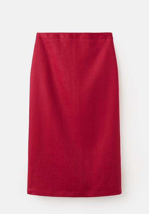 MANGO - Skirt fred - red