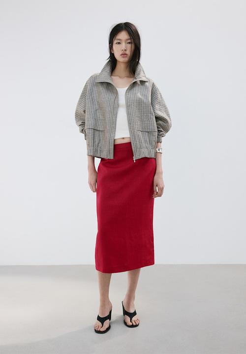MANGO - Skirt fred - red