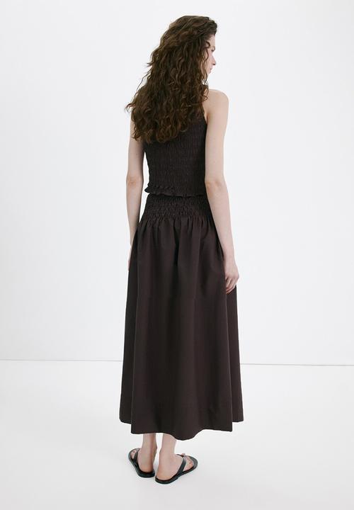 MANGO - Skirt siros - dark brown