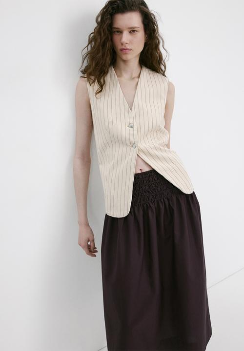 MANGO - Skirt siros - dark brown