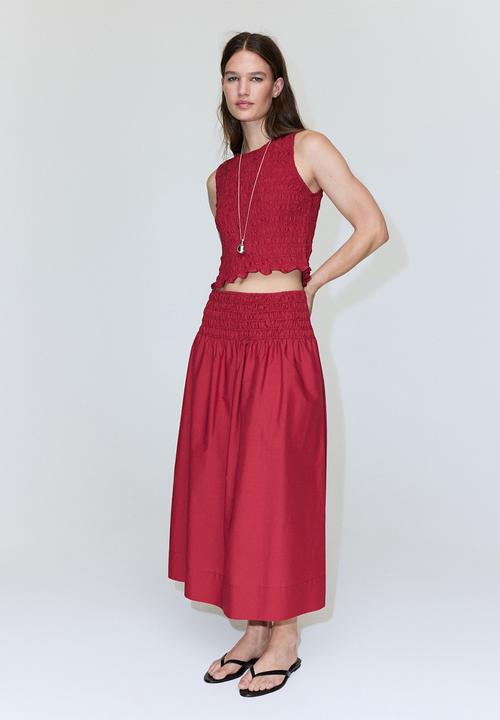 MANGO - Skirt siros - red