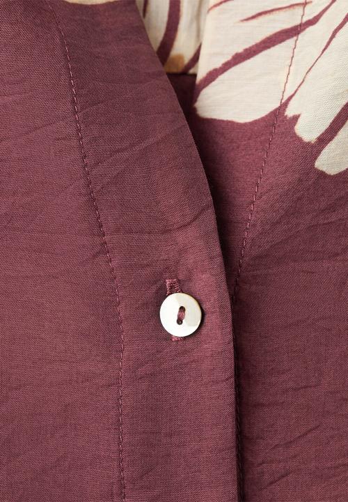 MANGO - Shirt sake - dark red