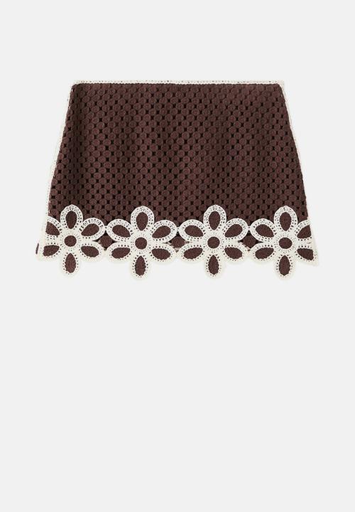 MANGO - Skirt tomi - brown