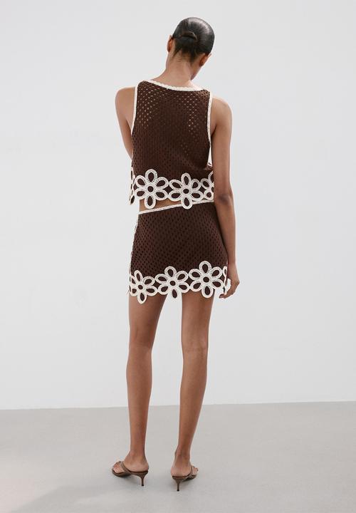 MANGO - Skirt tomi - brown
