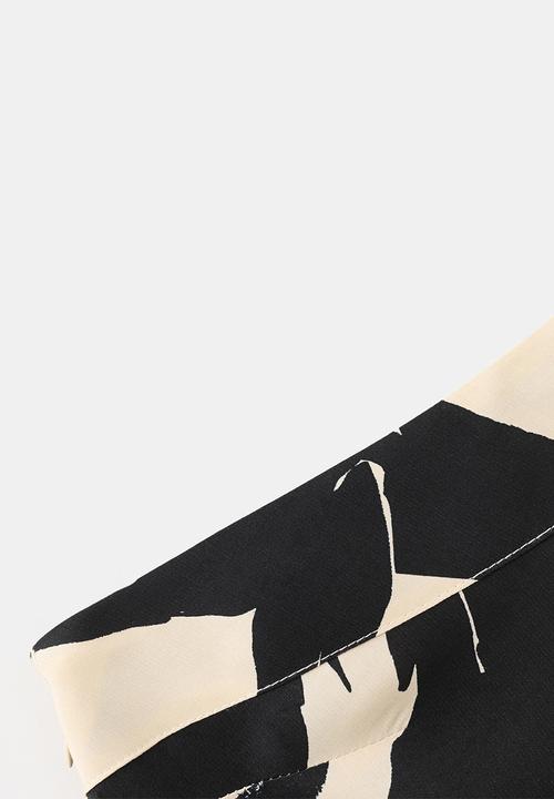 MANGO - Dress palm - light beige