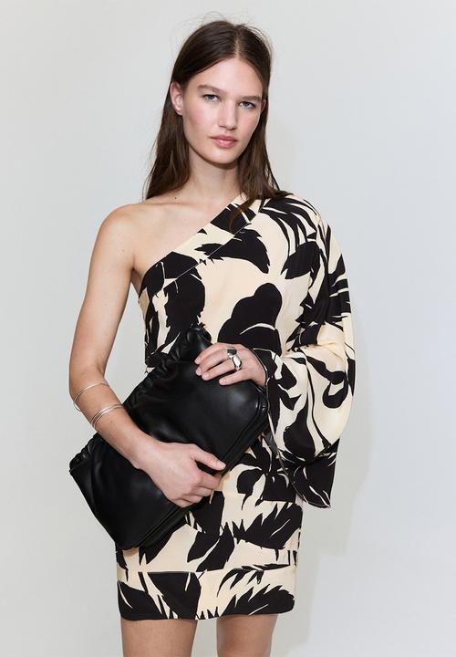 MANGO - Dress palm - light beige