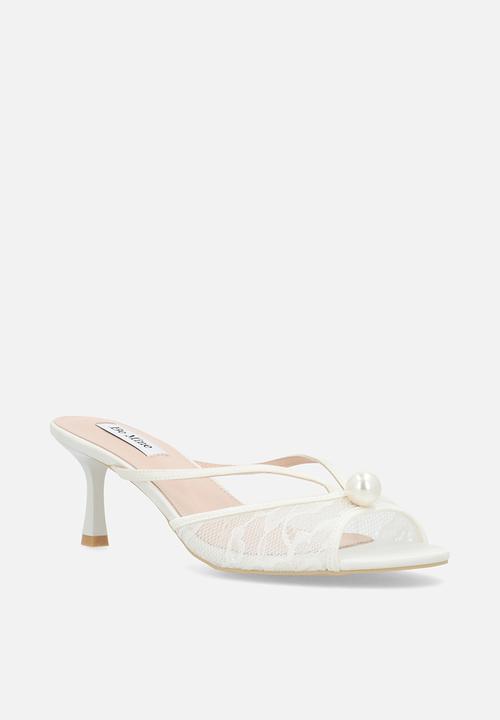 Be Mine - Maya open toe stiletto heel mule - ivory