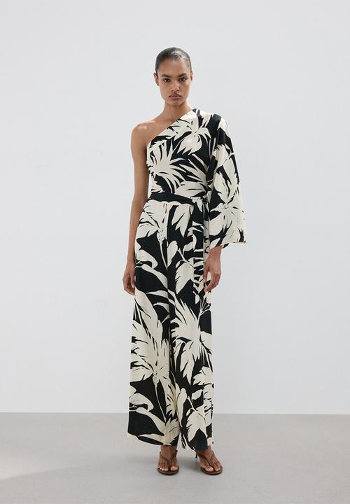 MANGO - Jumpsuit palm - light beige