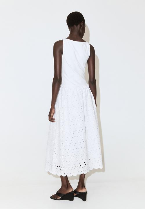 MANGO - Dress toad - white
