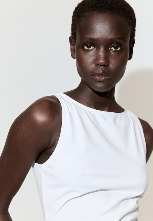 MANGO - Dress toad - white