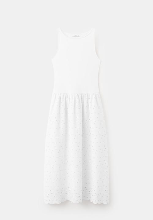 MANGO - Dress toad - white