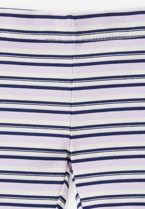 Cotton On - Essential Bike Short - Vintage Lilac/Multi Stripe