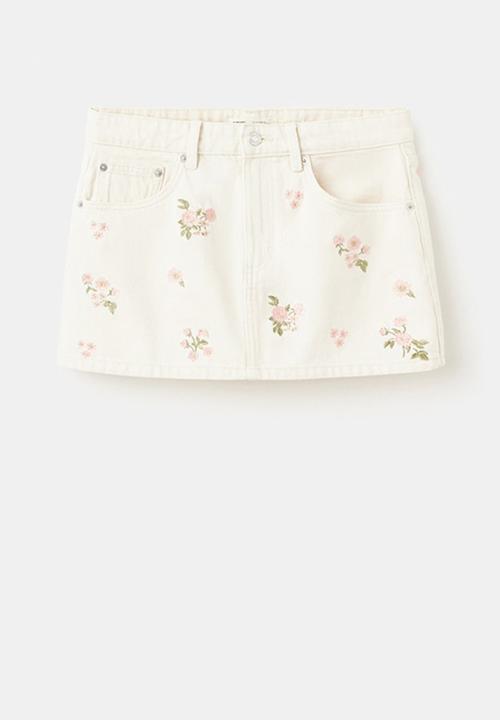MANGO - Skirt beverly - white