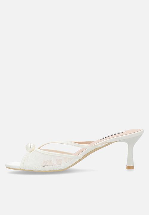 Be Mine - Maya open toe stiletto heel mule - ivory
