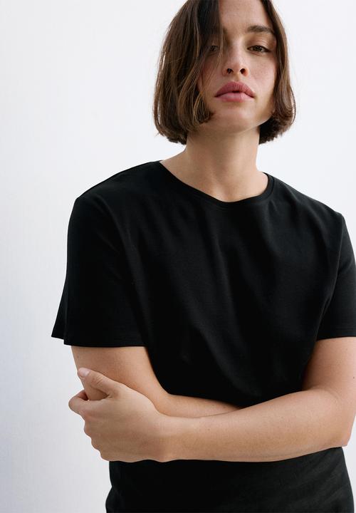 MANGO - Plus t-shirt riti - black