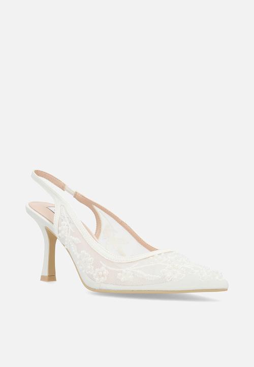 Be Mine - Tania closed toe stiletto heel slingback - ivory 
