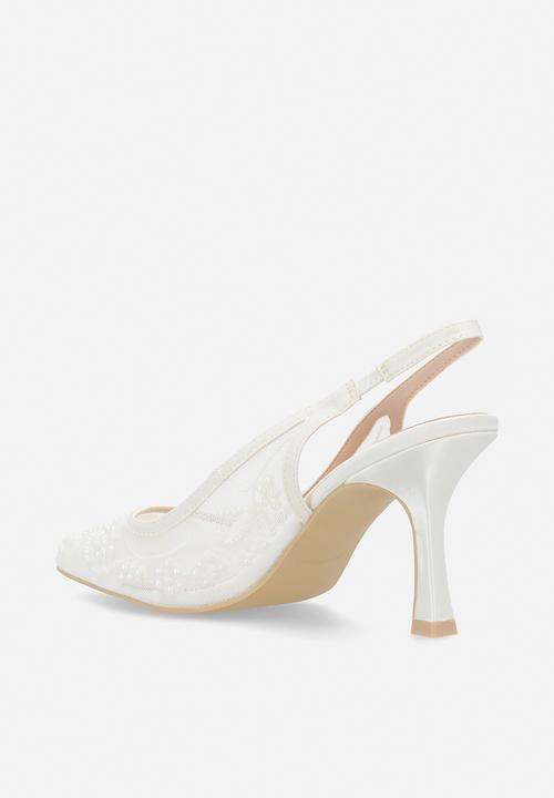 Be Mine - Tania closed toe stiletto heel slingback - ivory 
