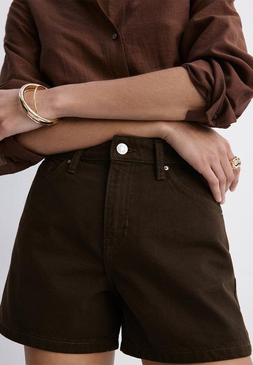 MANGO - Shorts zoey - dark brown