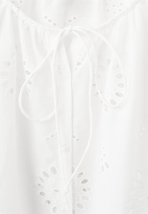 MANGO - Blouse brotes - natural