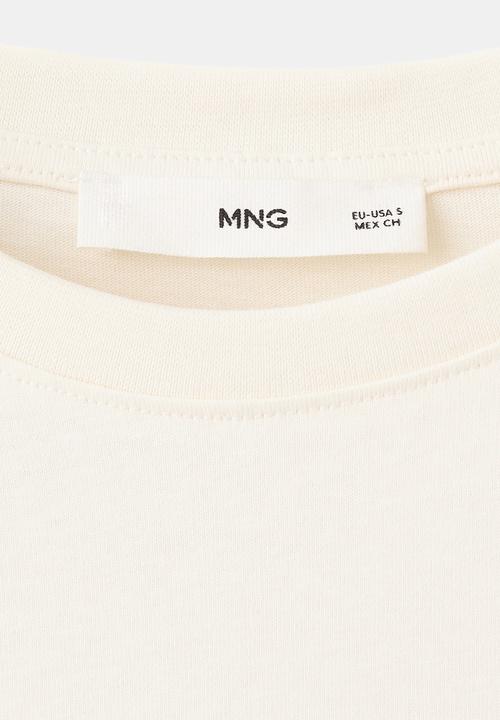 MANGO - T-shirt ilustra - light beige