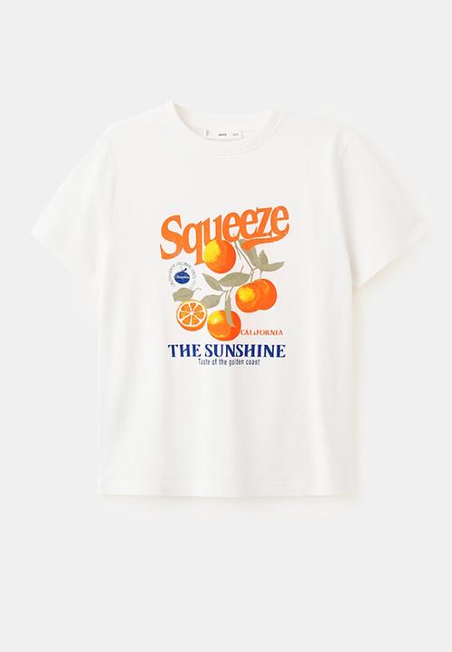 MANGO - T-shirt ilustra - orange