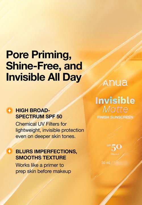 Anua - Invisible Matte Finish Sunscreen