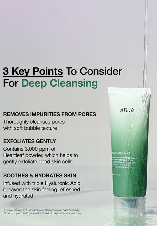 Anua - Heartleaf Quercetinol Cleansing Foam