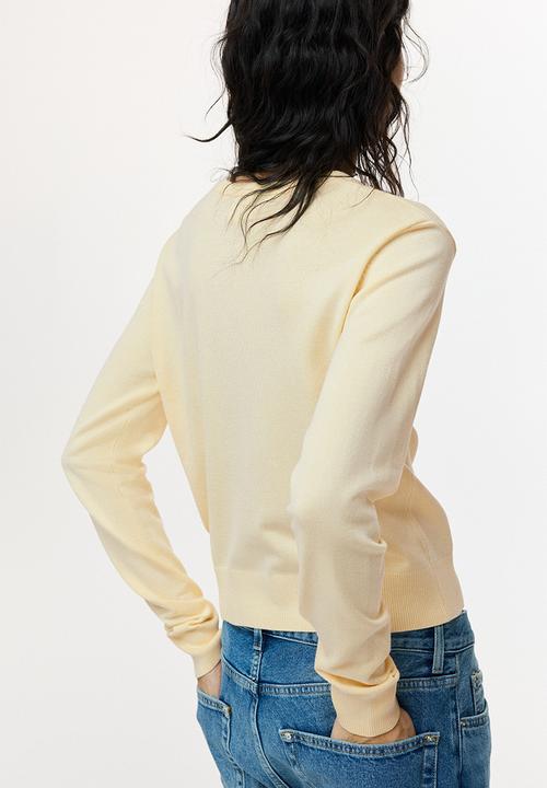H&M - Fine-knit cardigan - light yellow
