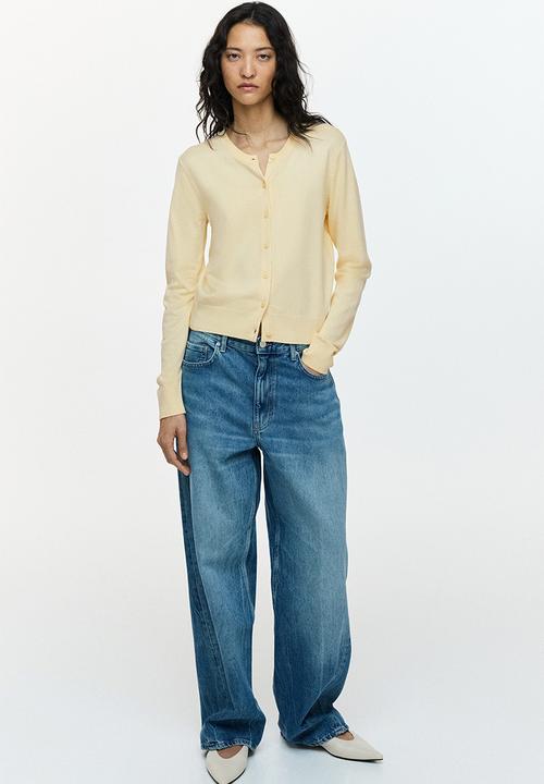 H&M - Fine-knit cardigan - light yellow