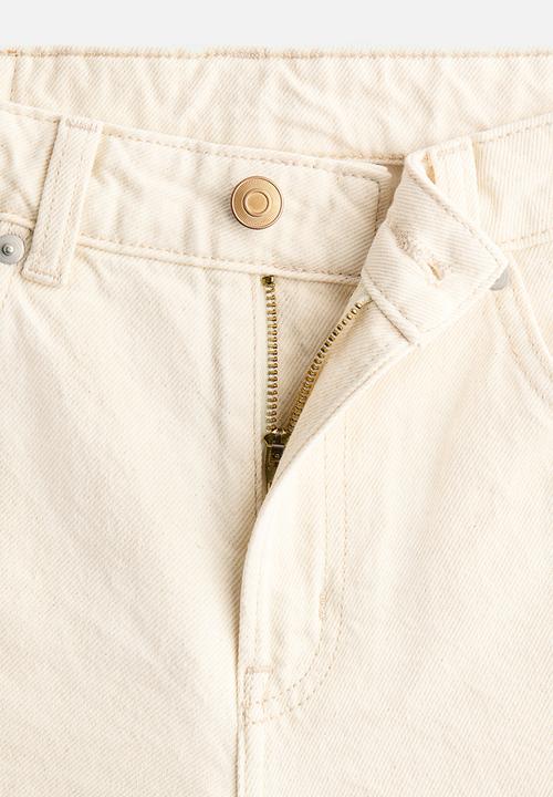 H&M - Wide high jeans - light beige